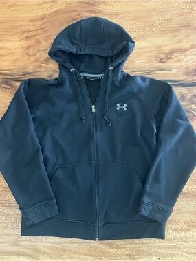 Under Armour Black Full Zip
Hoodie Jacket Men’s  Small Loose Athletic